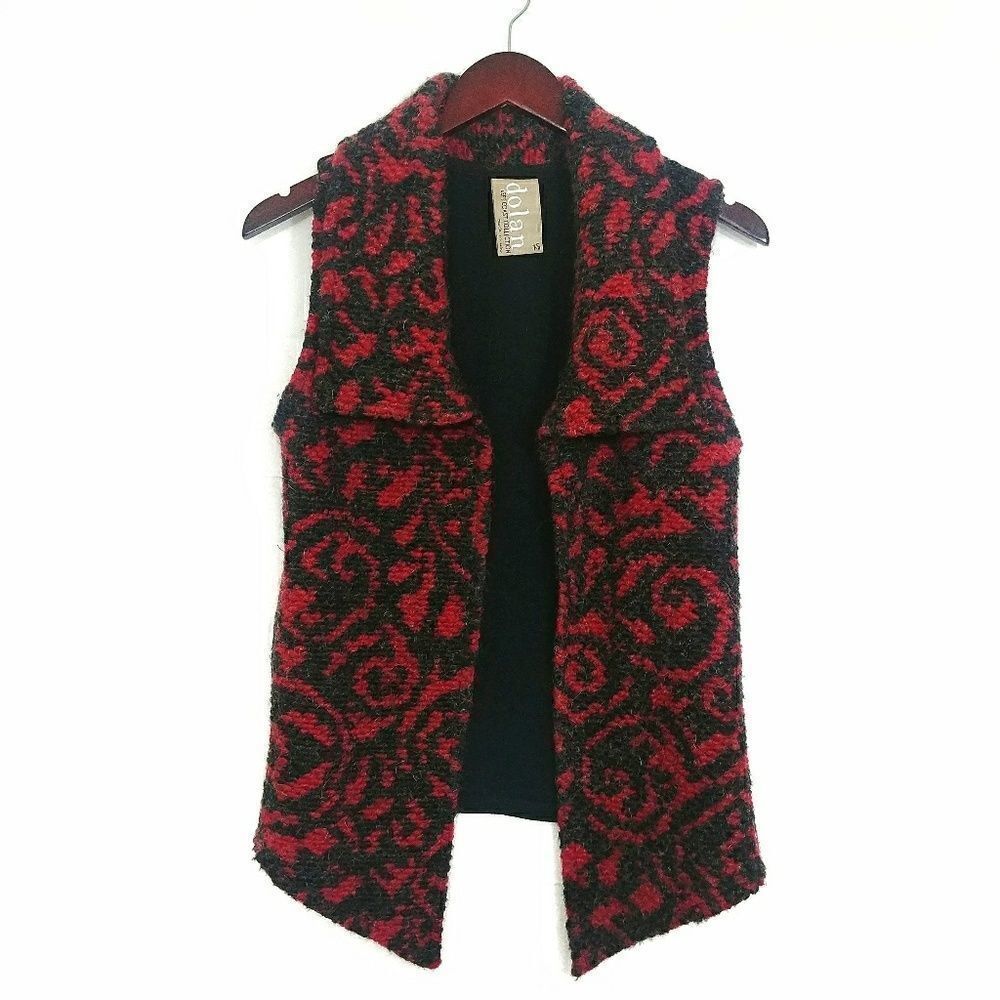 Anthropologie Dolan Lightcatcher Vest Red Black XS
